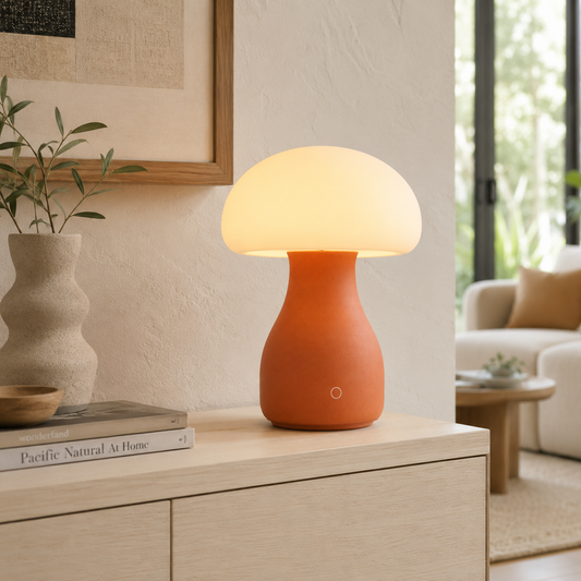 Mushroom Glow Touch Table Lamp – Warm Ambient Bedside Light for Bedroom, Living Room and Desk