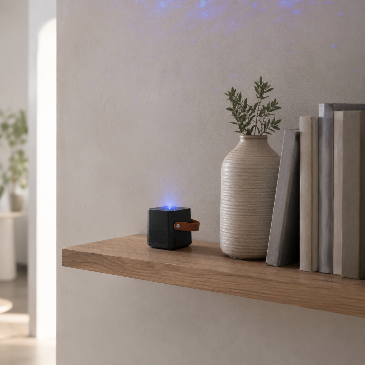 Portable Galaxy Star Projector – Compact Blue Nebula Ceiling Light for Bedroom, Living Room and Travel