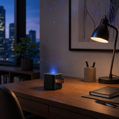 Portable Galaxy Star Projector – Compact Blue Nebula Ceiling Light for Bedroom, Living Room and Travel