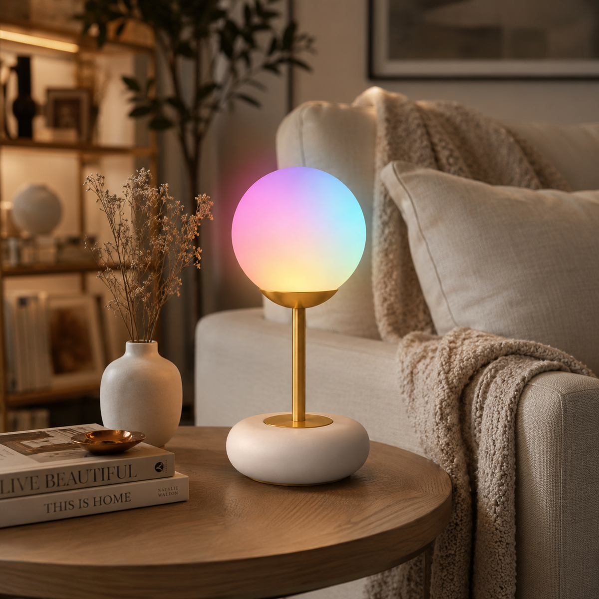 Aurora Orb Lamp – Dreamy Color-Changing Ambient Table Lamp