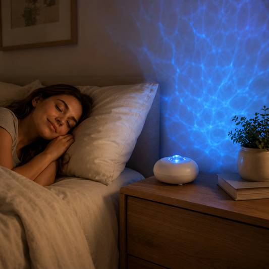 Blue Ocean Ripple Projection Lamp – Calming Water Wave Ambient Light for Bedroom, Living Room and Relaxing Spaces