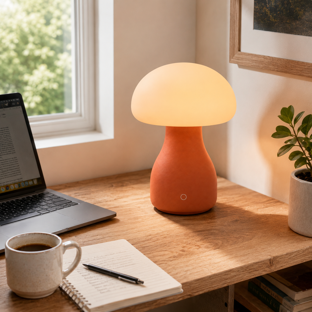 Mushroom Glow Touch Table Lamp – Warm Ambient Bedside Light for Bedroom, Living Room and Desk