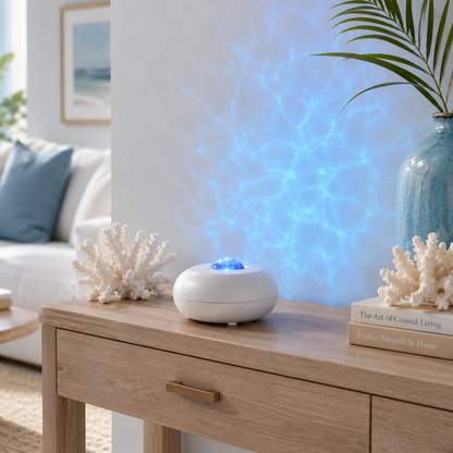 Blue Ocean Ripple Projection Lamp – Calming Water Wave Ambient Light for Bedroom, Living Room and Relaxing Spaces