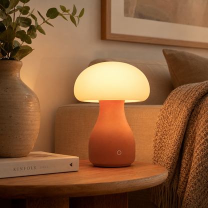 Mushroom Glow Touch Table Lamp – Warm Ambient Bedside Light for Bedroom, Living Room and Desk